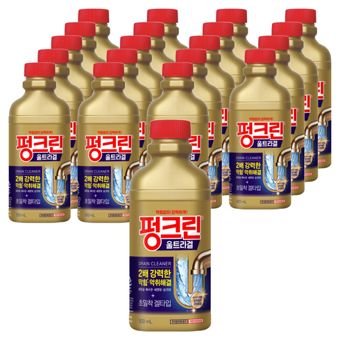 유한락스 펑크린 울트라겔 배수구 세정제, 500ml, 20개