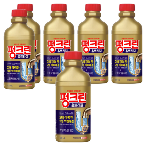 펑크린 울트라겔 배수관 세정제, 500ml, 6개