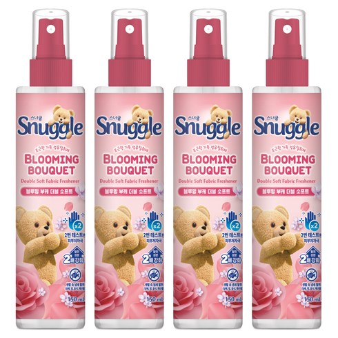 스너글 블루밍 부케 더블 소프트 섬유탈취제 본품, 150ml, 4개