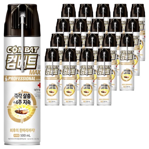 컴배트 프로페셔널 맥스 바퀴용 살충제, 500ml, 20개