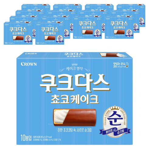 쿠크다스 쵸코케이크, 202g, 15개