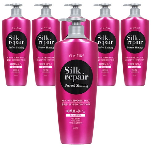 엘라스틴 퍼펙트 샤이닝 골드실크 컨디셔너 실크리페어, 550ml, 6개