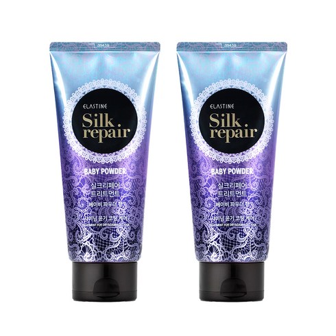 엘라스틴 실크리페어 샤이닝 트리트먼트 베이비 파우더향, 300ml, 2개
