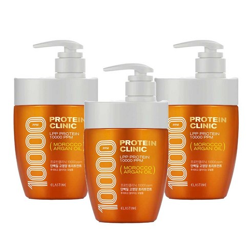 엘라스틴 프로틴 클리닉 10000 고영양 단백질 트리트먼트 플로럴 머스크향, 700ml, 3개