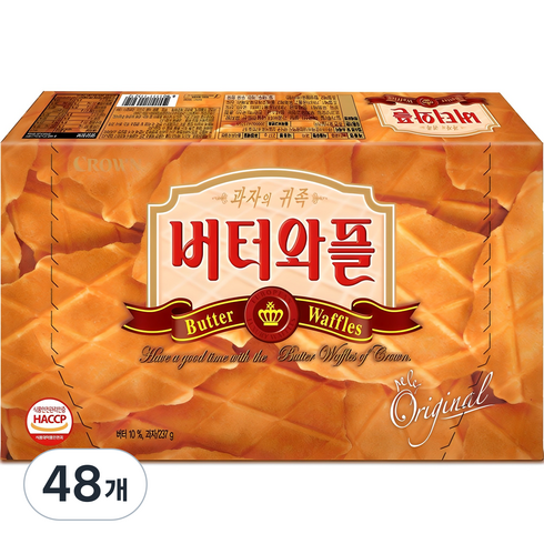 크라운 버터와플, 237g, 48개