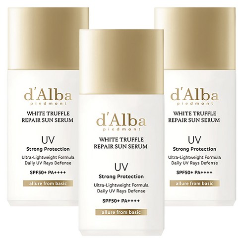 달바 화이트 트러플 리페어 선세럼 SPF50+ PA++++, 35ml, 3개