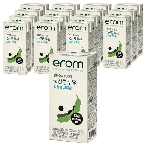 이롬 황성주 박사의 국산콩 두유 검은콩, 190ml, 16개