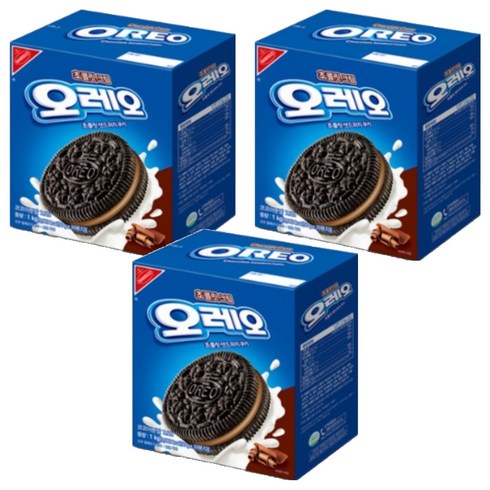 오레오 초콜릿 크림 샌드위치 쿠키, 1kg, 3개