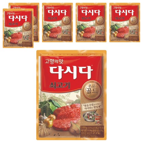 다시다 명품 골드 쇠고기, 100g, 6개
