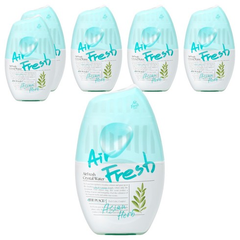 에어후레쉬 크리스탈워터 실내용 방향제, 400ml, 6개, 아시안허브향
