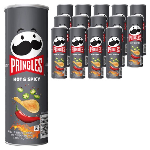 켈로그 프링글스 매운맛, 110g, 15개
