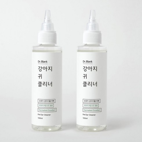 닥터블랭크 강아지 저자극 편백수 귀 세정제, 100ml, 2개