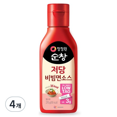청정원순창 저당 비빔면소스, 270g, 4개