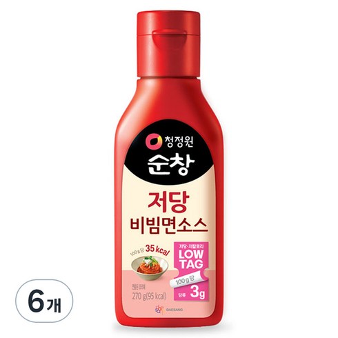 청정원순창 저당 비빔면소스, 270g, 6개