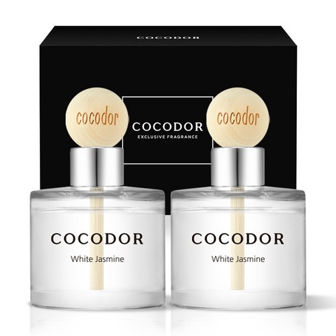 코코도르 우드볼 차량용 디퓨저 50ml 2개입, 화이트쟈스민, 1개