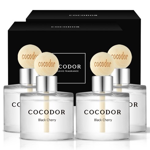 코코도르 우드볼 차량용 디퓨저 50ml 2개입, 블랙체리, 2개