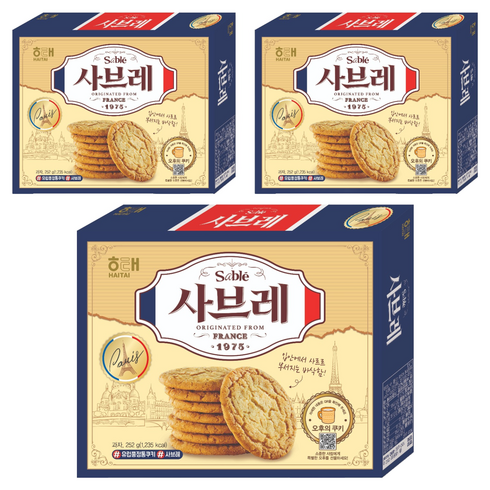 해태제과 사브레, 252g, 3개