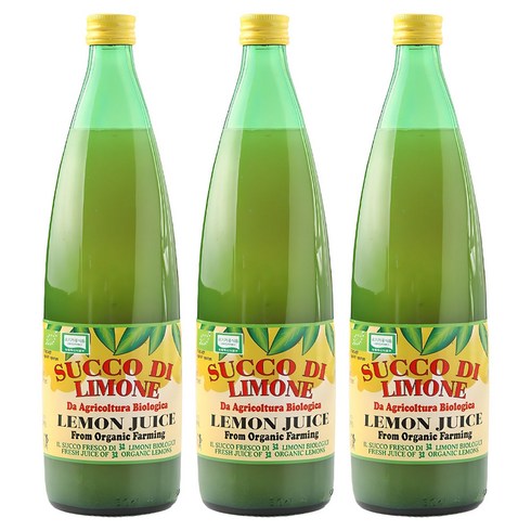 유로푸드 유기농 레몬주스, 1L, 3개