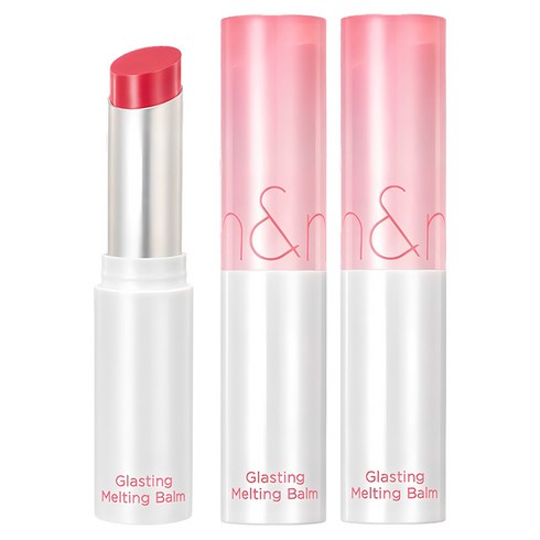 롬앤 글래스팅 멜팅 립밤, 02 러비 핑크, 3.5g, 2개