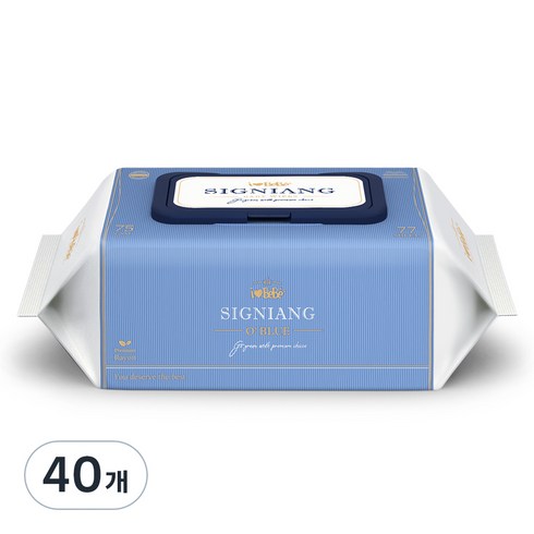 아이러브베베 시그니앙 오블루 물티슈 캡형, 75g, 77매, 40개