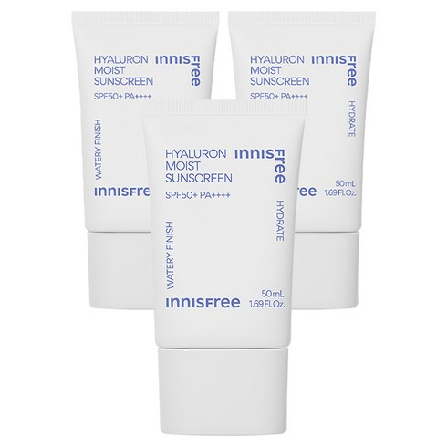 이니스프리 히알루론 수분 선크림 SPF50+ PA++++, 50ml, 3개