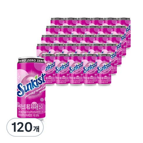 썬키스트제로 자두자몽 소다, 190ml, 120개