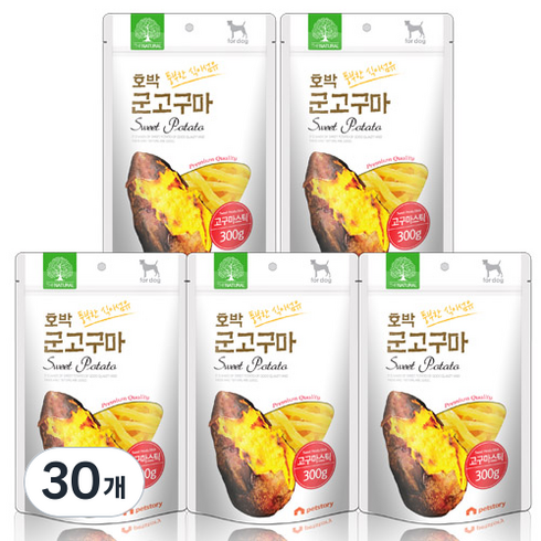 더내추럴 반려동물 스틱 간식, 30개, 300g, 혼합맛(호박/고구마)