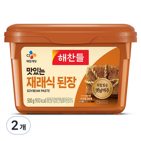 해찬들 재래식 된장, 500g, 2개