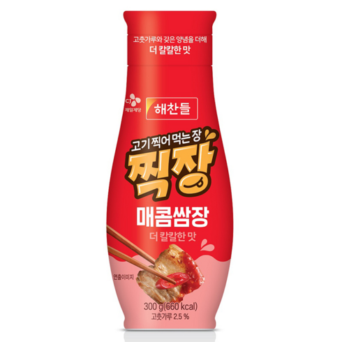 해찬들 찍장 매콤쌈장 튜브형, 300g, 1개