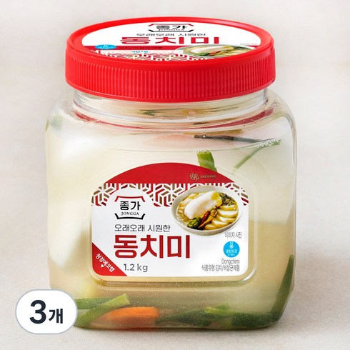 종가집 오래오래 시원한 동치미, 1.2kg, 3개
