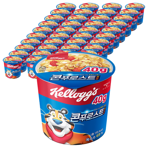 콘푸로스트 컵 시리얼, 40g, 48개