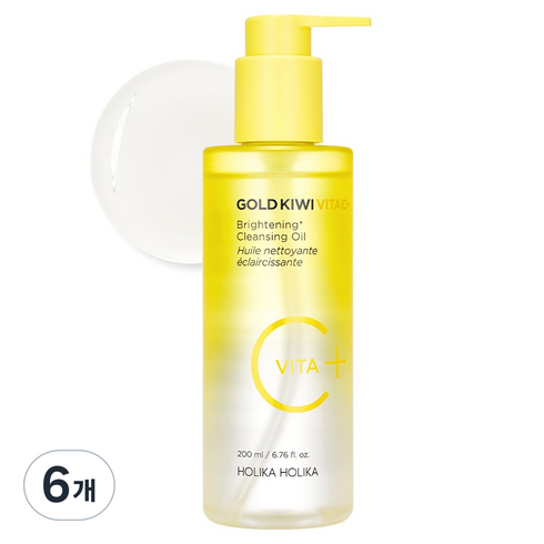 홀리카홀리카 골드키위 비타C 플러스 브라이트닝 클렌징 오일, 6개, 200ml