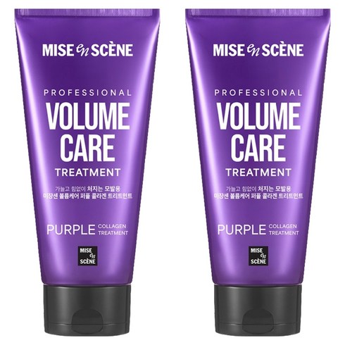 미쟝센 볼륨케어 퍼플 콜라겐 트리트먼트 프루티 플로럴향, 2개, 330ml