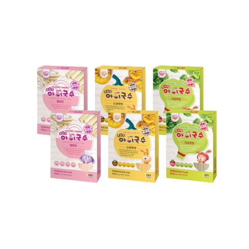 치키몽키 우리밀아이국수 버라이어티 3종세트, 일반맛, 시금치맛, 단호박맛, 2세트, 150g