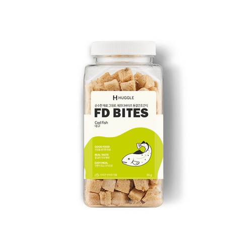 허글 반려동물 에프디바이츠 동결건조간식, 대구, 55g, 1개