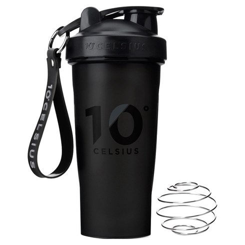 10도씨 블렌딩 쉐이커 보틀 스트랩 + 블렌더 볼, 블랙, 600ml, 1개