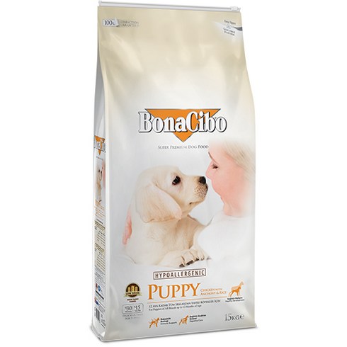 보나시보 퍼피 건식사료, 닭+쌀, 15kg, 1개