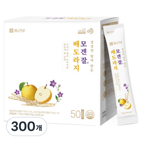 종근당 모겐잘 배도라지 진액 스틱, 15g, 300개