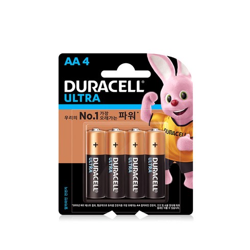 듀라셀 울트라 알카라인 건전지 AA 블리스터팩, 4개입, 1개