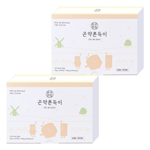 순수한집 곤약쫀드기 현미맛, 600g, 2개