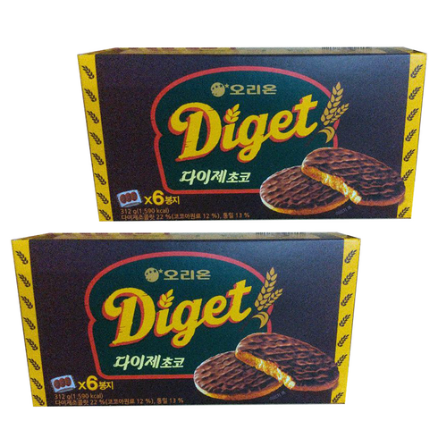 닥터유 다이제 초코, 312g, 2개