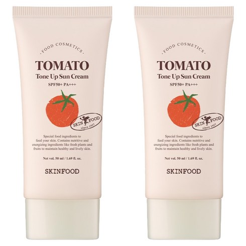 스킨푸드 토마토 톤 업 선크림 SPF50+ PA+++, 50ml, 2개