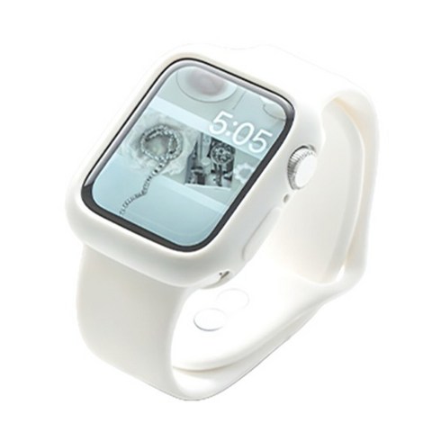 누아트 애플워치 호환 스무디 실리콘 젤리케이스 42mm, 화이트, 1개