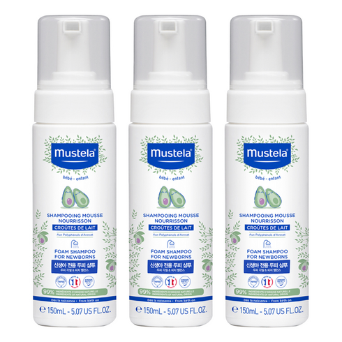 무스텔라 폼 포 뉴 본 유아샴푸, 150ml, 3개