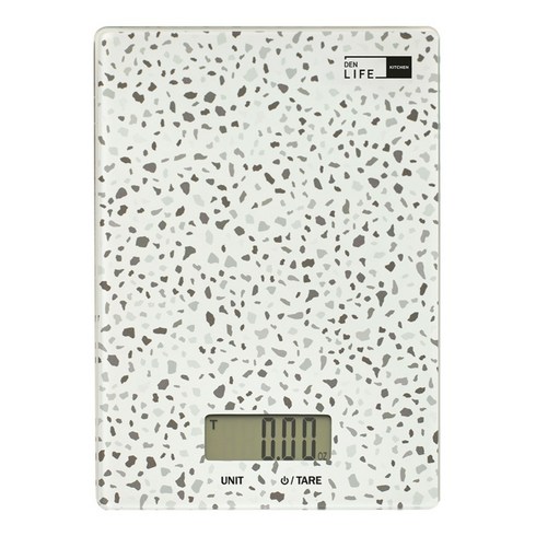 덴라이프 템퍼드글라스 디지털 주방저울, 1kg, 마블
