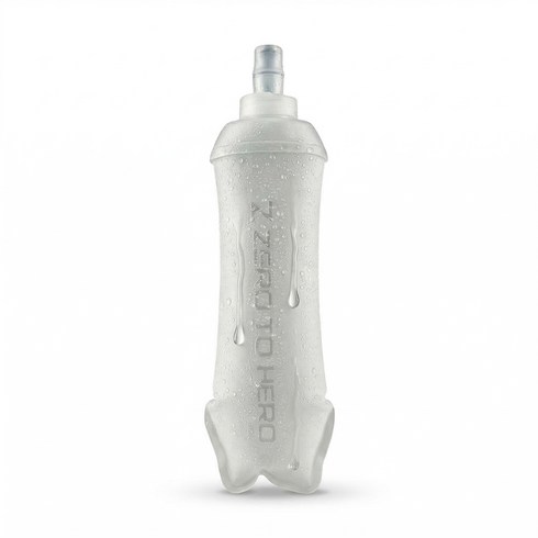 제로투히어로 소프트 플라스크 접이식 휴대용 러닝 물통, 화이트, 1개, 500ml