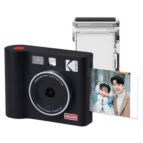 코닥 미니샷 3 ERA 즉석카메라 + 카트리지 8p MS300 블랙, 1세트