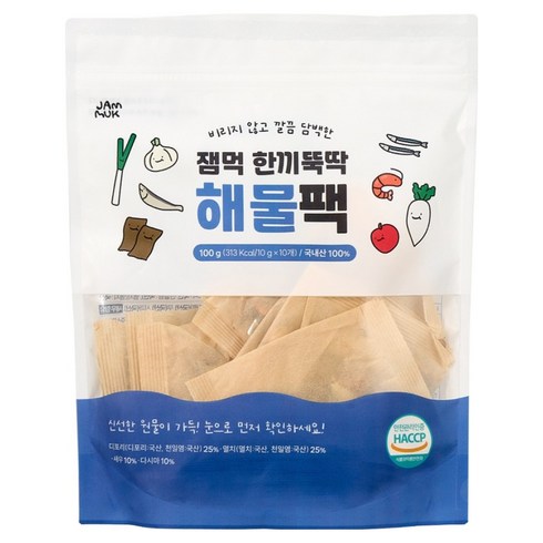 잼먹 이유식 해물팩 아기 육수팩 10p, 100g, 1개