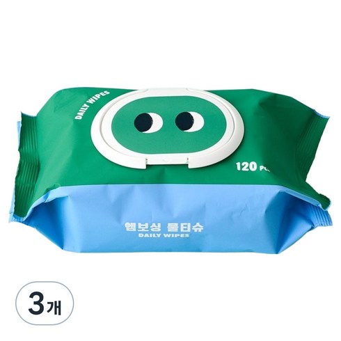모던하우스 아이팝 엠보싱 물티슈 캡형, 3개, 120매, 50g