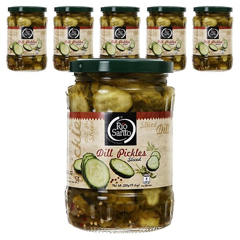 리오산토 딜피클슬라이스, 550g, 6개